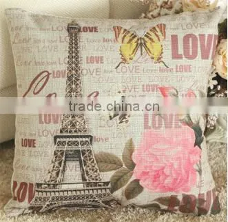 Custom Printed New Design Linen Cotton Cushion Cover Wholesale With Invisible Zipper photo-6