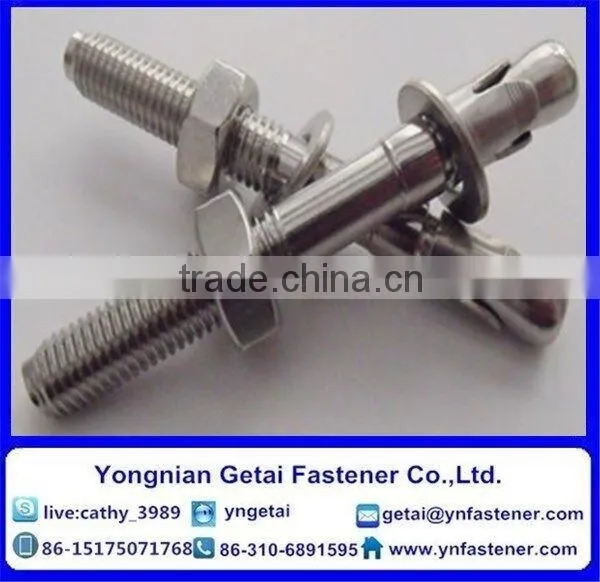 Best Sale for M8*75 Wedge Anchor Yellow Zinc-plated Carbon Steel With Nut and Washer photo-2