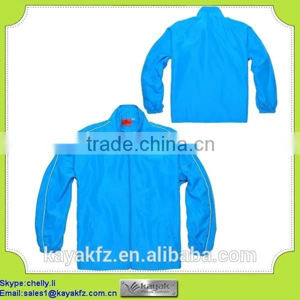 Customized Light Blue100% Polyester Windbreaker