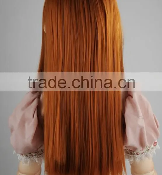 New Arrival Synthetic Orange Straight 1/3 BJD Doll Wig photo-4