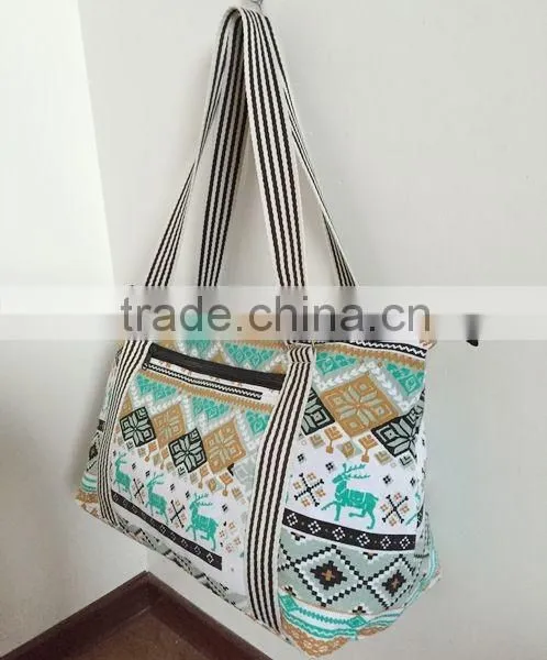 2015 Hot Sell 120g Printed Cotton Canvas Bag(CAS15-028) photo-3