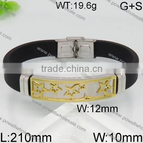 Fashion Latest Black Men's Gold Bracelet photo-4