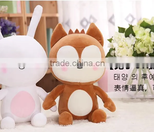 Korea Style Brown Fox With White Rabbit Dall Korea Descendants of the Sun Toy Stuffed Dalls photo-2