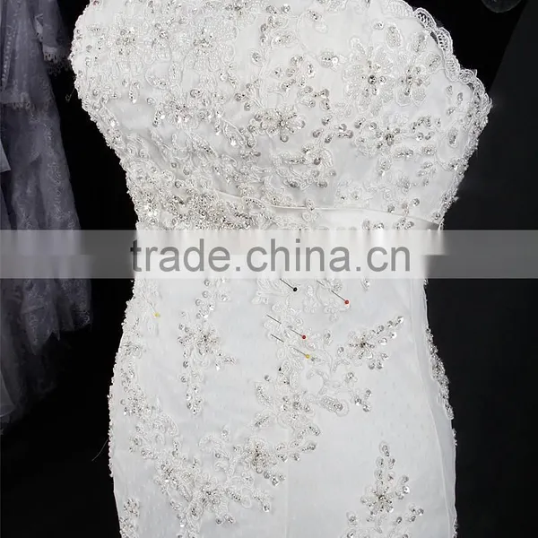 RSW872 Express Real Sample Lace Bridal Wedding Dress Mermaid photo-3