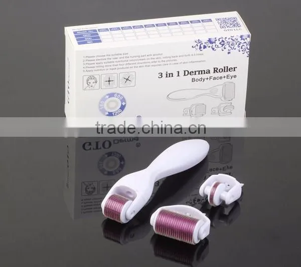 GTO Factory Wholesale High Quality 3 in 1 Derma Roller Micro Needle Roller Meso Roller photo-2