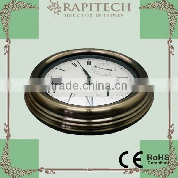 18 Inch With Thermometer And Hygrometer 3 in 1 Garden Metal Clock photo-2