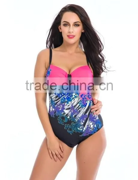 Wholesale Latest Mature Women Sexy One Piece Plus Size Swimwear photo-3