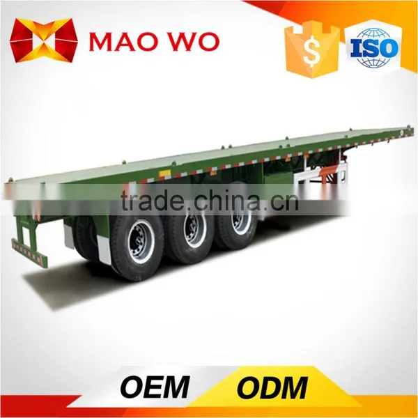 Cheap 40ft Flatbed Semi Trailer With Container Lock photo-2
