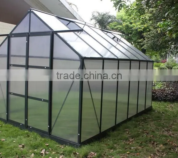 Outdoor Garden 4mm PC Sheet Aluminum Frame Greenhouse for Rose Tomato Seed photo-2