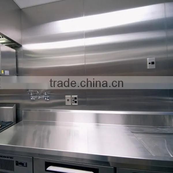 304 4x8 Decorative Stainless Steel Heat Resistant Kitchen Wall Materials photo-2