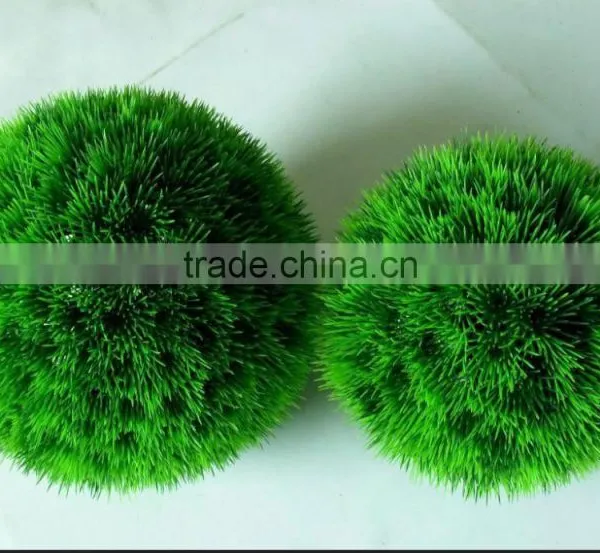 Plastic Grass Ball Ornament Factory Price Artificial Grass Topiary photo-3