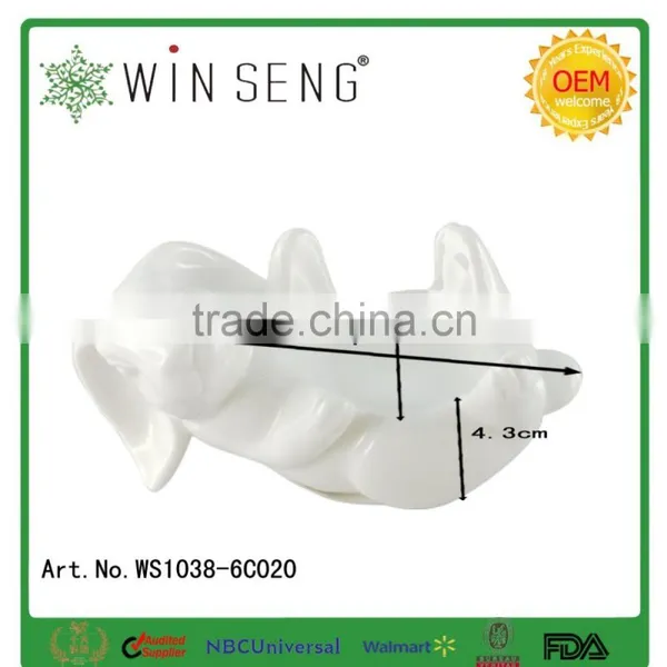Lovely Easter Decoration White Ceramic Rabbit Figurines photo-5