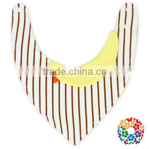 Blank Baby Bib With Bow Cute Triangle Baby Bibs Stripe Baby Bibs With Animal photo-4