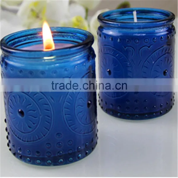 Wax Candle Jar Glass Candle Jar,color Candle Glass,tea Light Holder photo-3