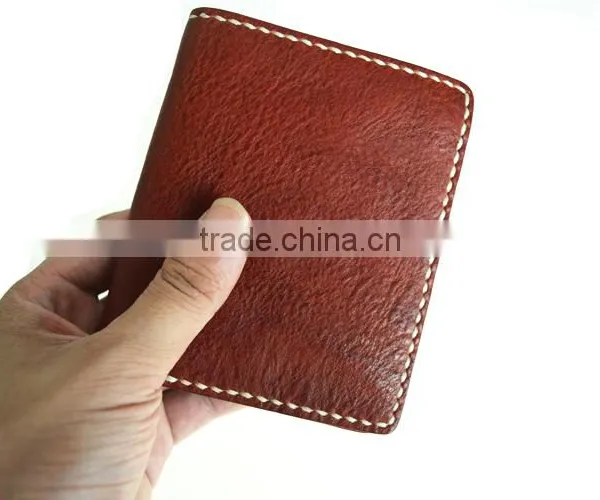 Slim Genuine Leather Minimalist Wallets for Full Grain Men Money Clip photo-2