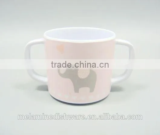 Two Handle High Quality Kids Milk Water Soup Drinking Mug Melamine Cup photo-3