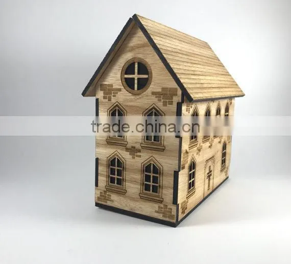 Wooden House Night Light - Tea Light Holder photo-3