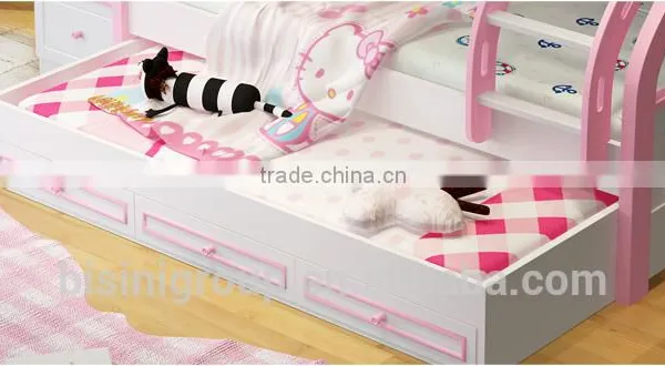 Color Life Mini Children Kid Bed Furniture Wooden Bunk Bed Set for Twins Bedroom Room photo-5