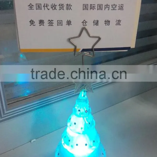 Led Acrylic Plastic Mini Tree Snowman Business Card Holder photo-5