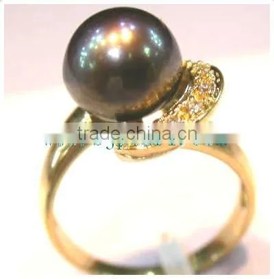 Purple Pearl Ring Tahitian Ring photo-2