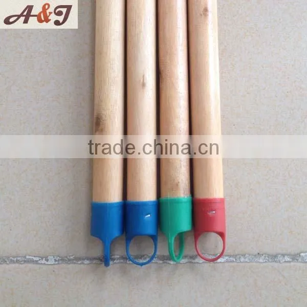 1 Time Varnished Wooden Broom Handle With American Thread and Color Cap photo-3
