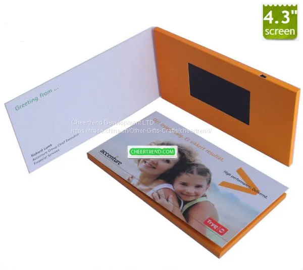 Beautiful Design A5 Size 4.3 Inch Lcd Video Brochure Card,video Greeting Card Module for Gifts photo-5