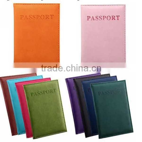 New Universal Womens Mens PU Leather Passport Holder Cover Ticket Protector Case photo-4