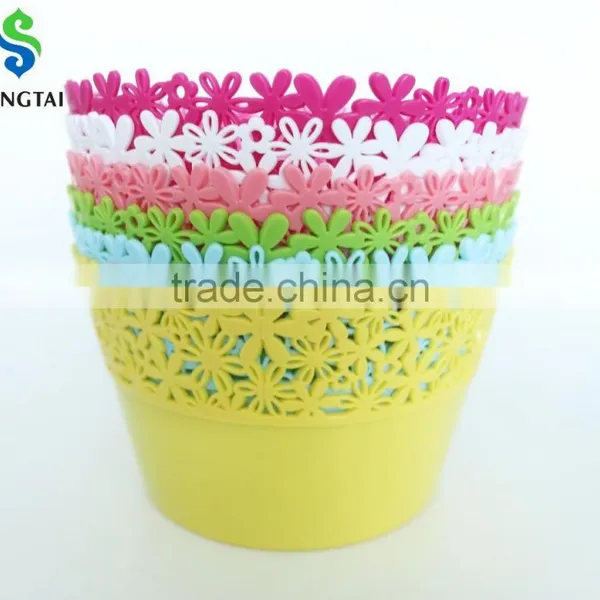 2016 New Style Plastic pp Circular Fruit Basket With Sunflower photo-5