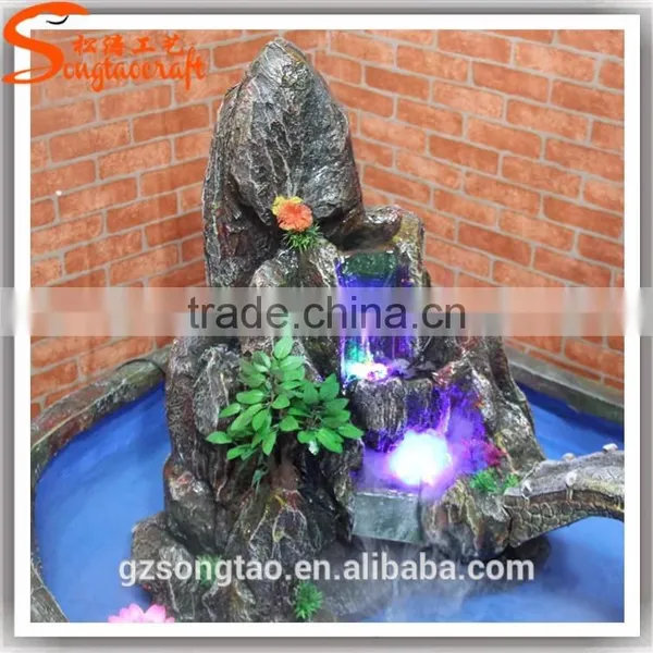 Outdoor Customized Fiber Glass Artificial Rockry Fountain Artificial Rockry Project Fountain for Sale photo-5