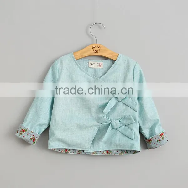 Latest Design Baby Cotton Linen Sweet Coat for 2-7 Years Old Girl photo-2