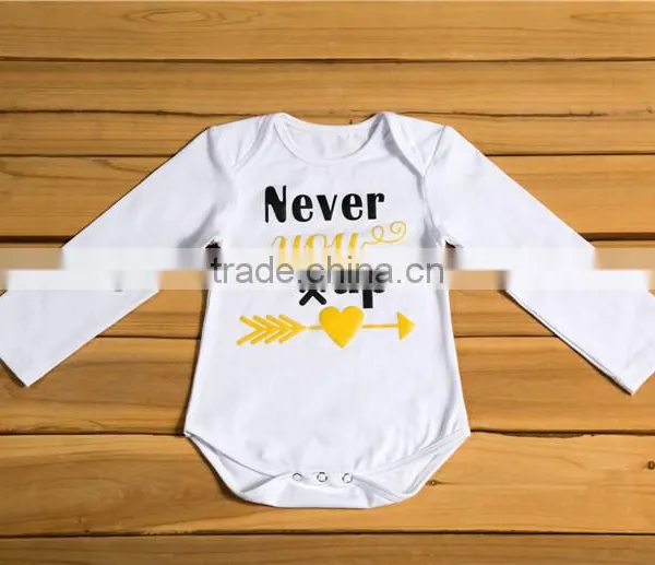 2017 Wholesale Kids Holiday Clothes Boutique Baby Valentines Cotton Long Sleeves Romper photo-6