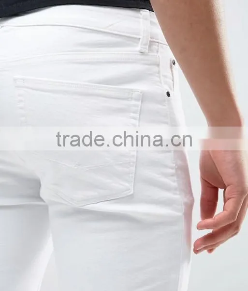Hign Quality Spray on Jeans Men Super Skinny Stretch Fit Blank Jeans in Black and White photo-6