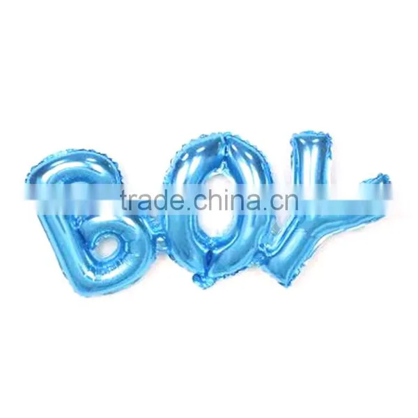 Aluminium Foil Halloween Balloon Blue Message " BOY " Balloons Foil photo-3