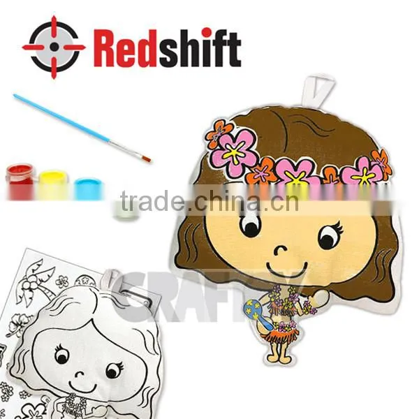 OEM Printing Canvas Products Color Your Culture Doll Charm Hawaiian