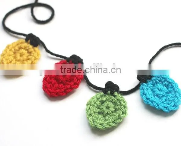 DIY Christmas Kit of Crochet Christmas Light Appliques