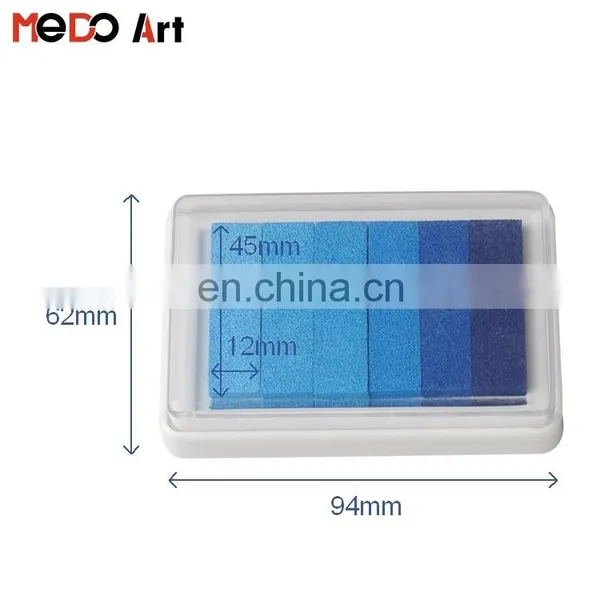 9.5x6.3x2.2cm Case Gradient Blue Ink Pad for Stamps photo-3