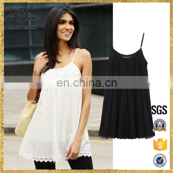 Summer Wholesale Custom Fashion Blank Sexy Lace Women's Tank Top