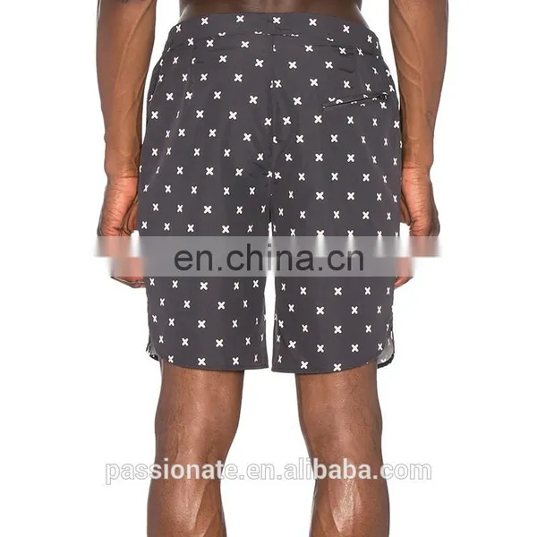 Mens Charcoal Grey Swim Shorts With Back Zippered Pocket photo-3