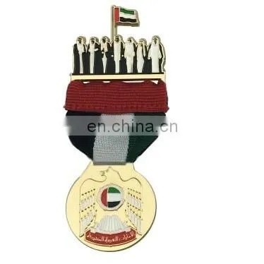 Souvenir UAE National Day Gift Items Keychain Soft Enamel UAE Flag Keyrings photo-3