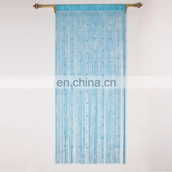 Blue Fresh Sound Proof Decorative Tassel Fringe String Curtain