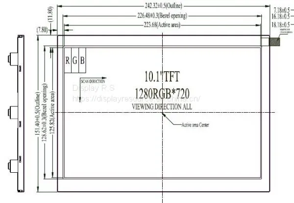 10.1inch Display With Wide Temp. and High Luminance
