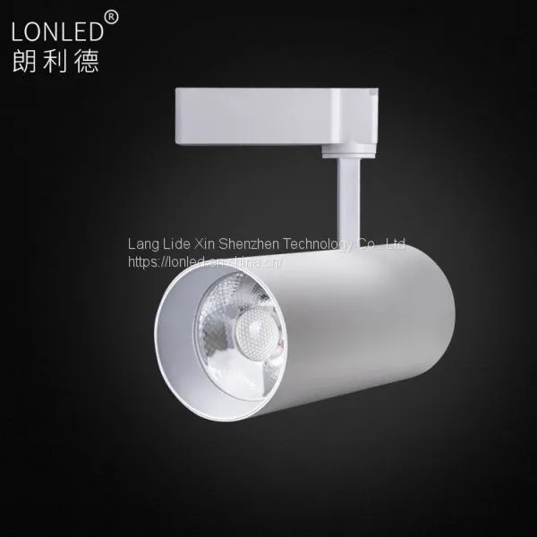 COB LED Track Spotlight Aluminum 12W Isolated and Constant Current Black/White Case