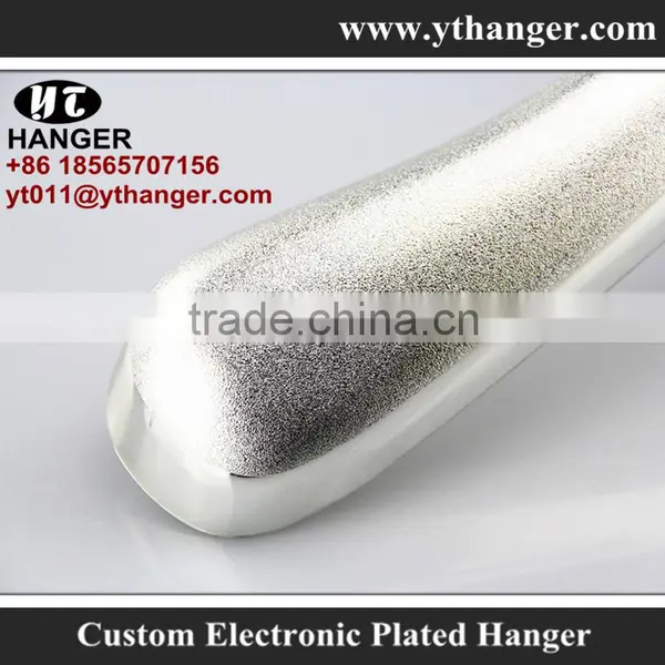 IMY-379 Silver Wide Plating Fur Coat Hanger Wholesale photo-3