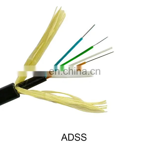 Telecommunication Use ADSS 12 24 Cores Single Mode Fiber Optic Cable,48 Threads With One Tube HDPE Jack photo-2