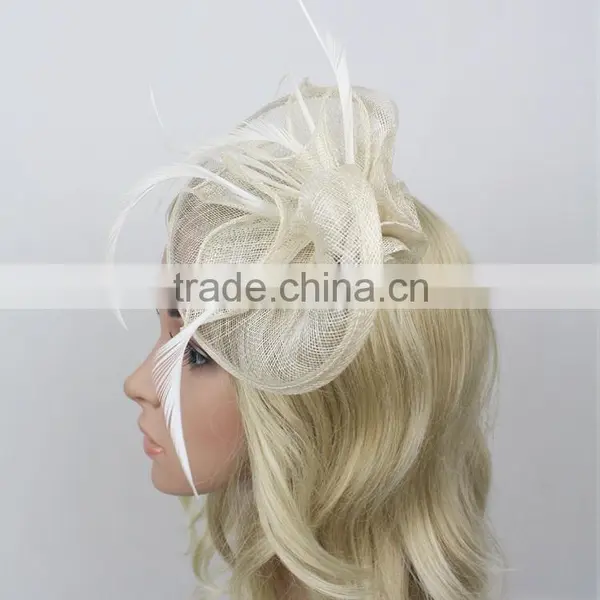 Elegant Flower Hairclip Sinamay Fascinator Derby For Chuch/Races photo-5