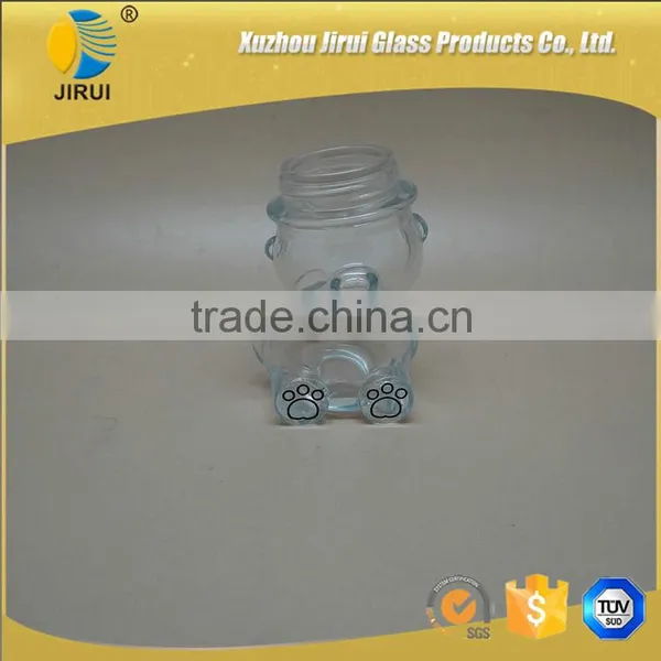 70ml Hot Sale Bear Shape Clear Mini Glass Food Jar photo-3