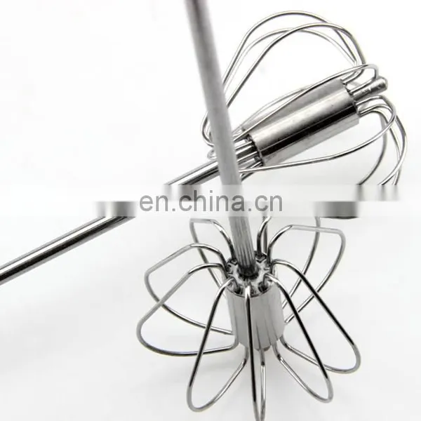 Custom Mini Rotary Stainless Steel Rotating Egg Whisk photo-3