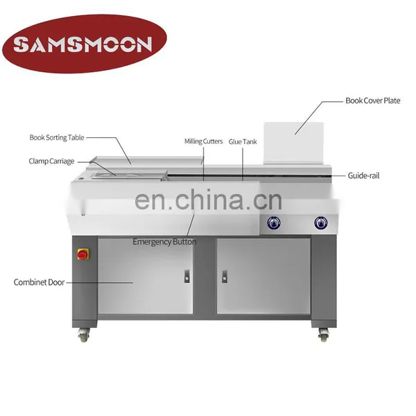 Top Sale Frequency Conversion High Speed A3 Perfect Book Printing Copper Cardboard Binding Machine With Glue photo-2