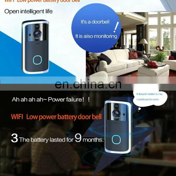 2021 Hot Selling Wireless DoorBell M7 720P Video Ring Camera Door Bell 2 Way Talk Phone App photo-4