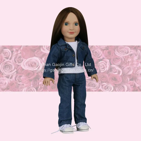 Soft Enamel Simulation Baby Doll 18 Inches Reborn American Girl Doll Can Change at Will Toy Doll photo-4